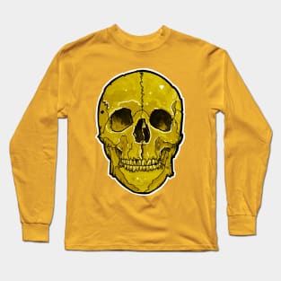 golden yellow skull Long Sleeve T-Shirt